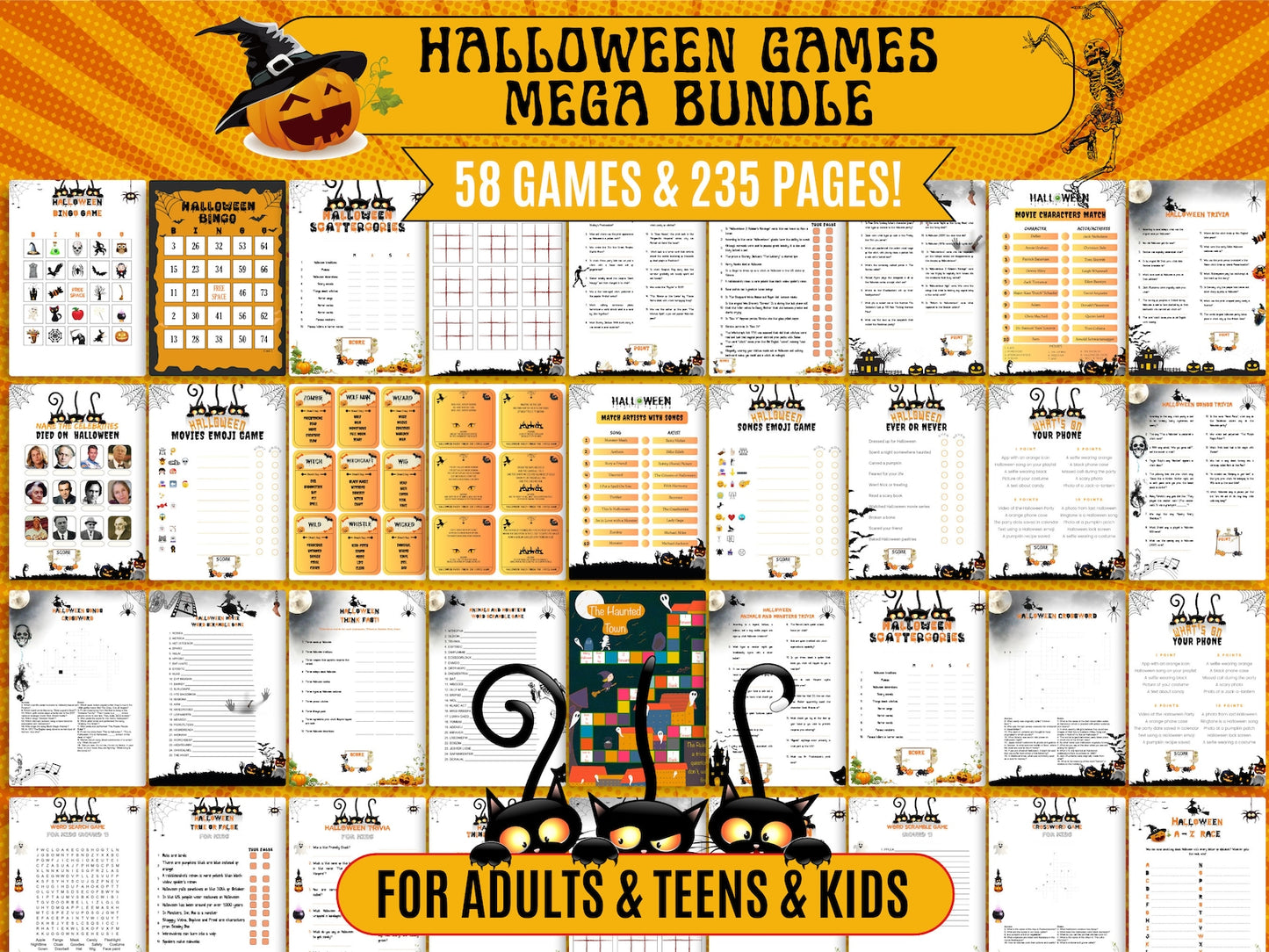 Halloween Mega Games Bundle (Printable)